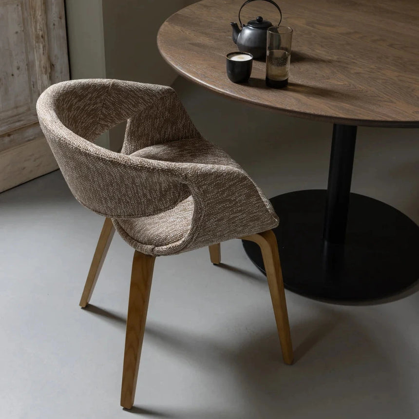 Yossi szövet szék natúr fa lábbal