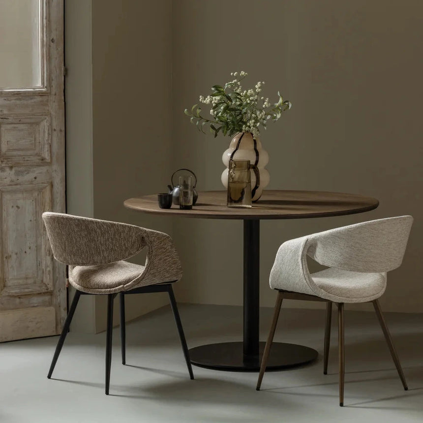 Yossi szövet szék barna fém lábbal