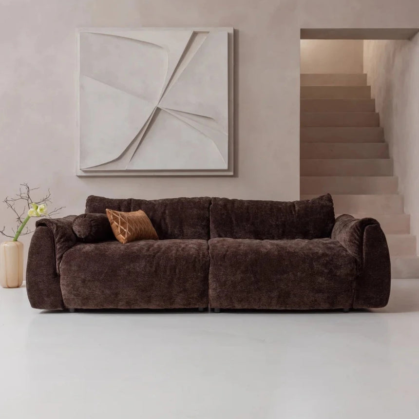 Baggy right-hand chenille sofa element