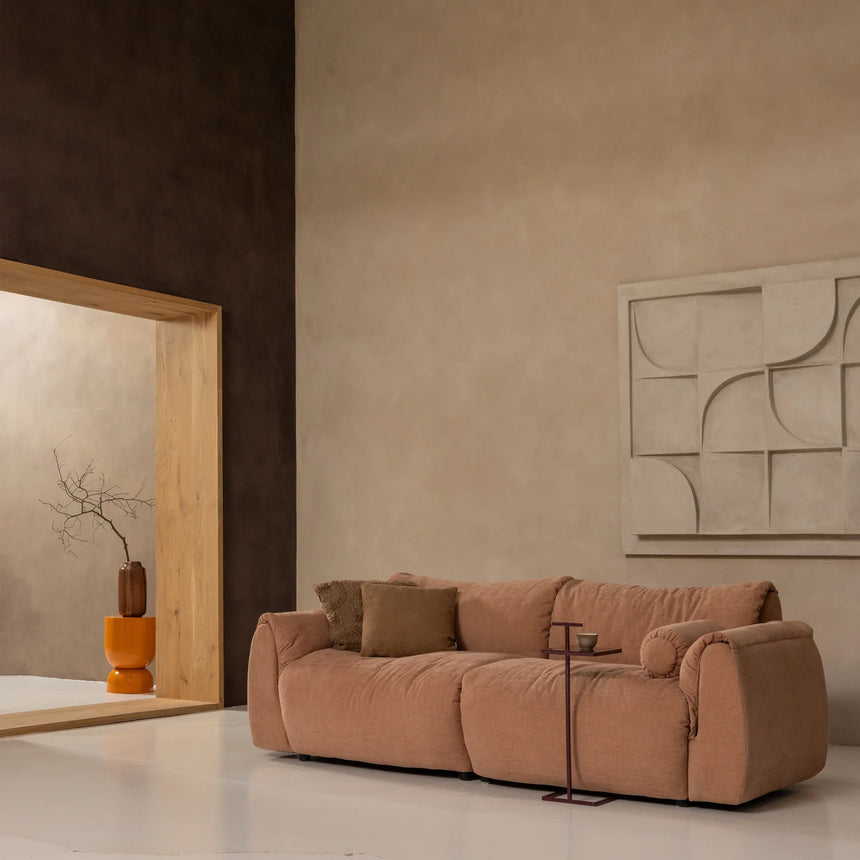 Baggy right-hand woven chenille sofa element