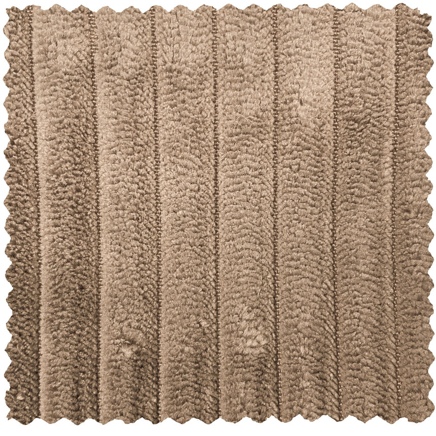 Novi jobbos karfás chaise longue elem, bordás szövet, taupe