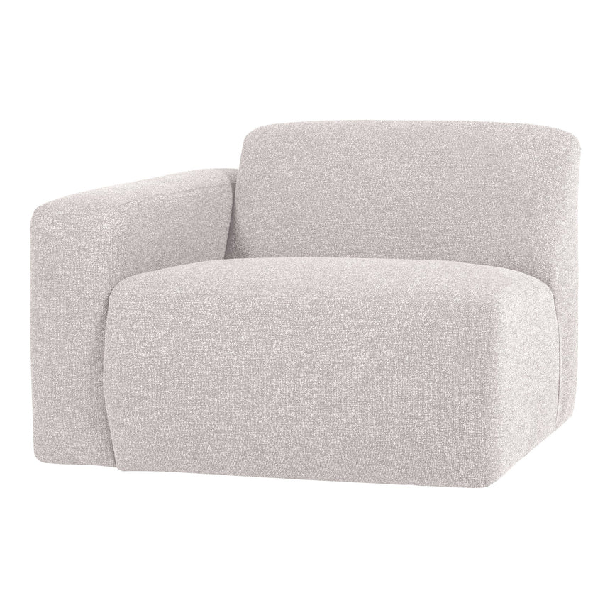 MOJO BASE 1 személyes bouclé elem bal karfával