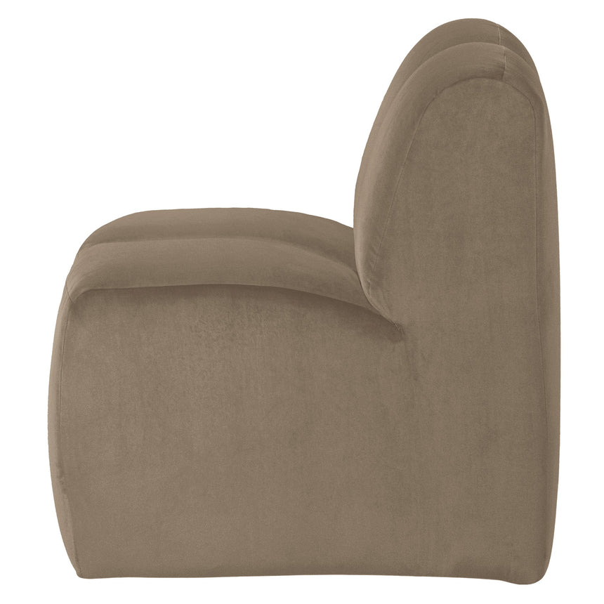 Mojo Étkezőpad 84 cm háttámlával, khaki bársony