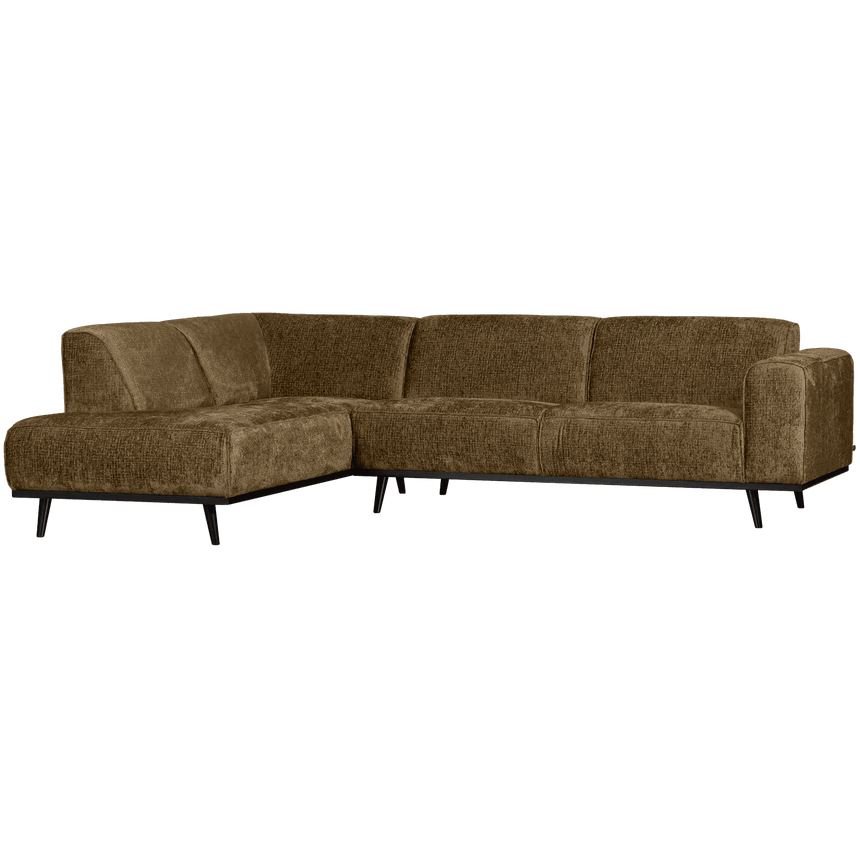 Statement left-hand velvet corner sofa