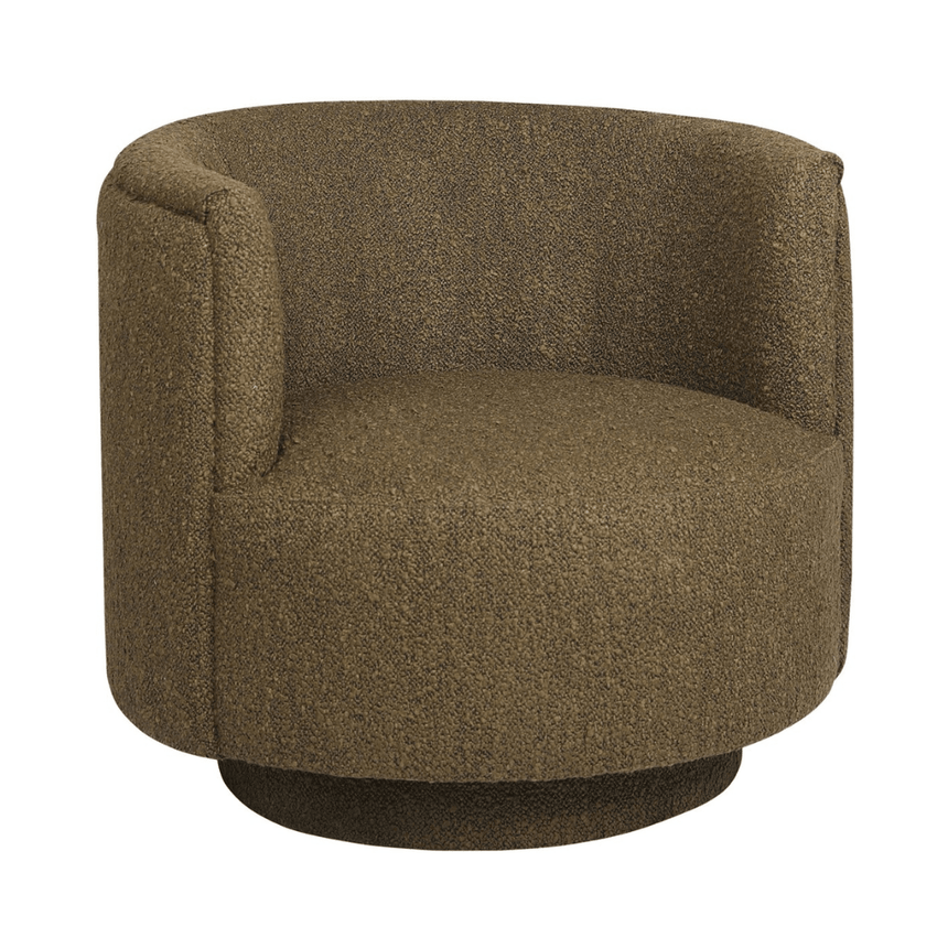 Savoy fabric swivel armchair
