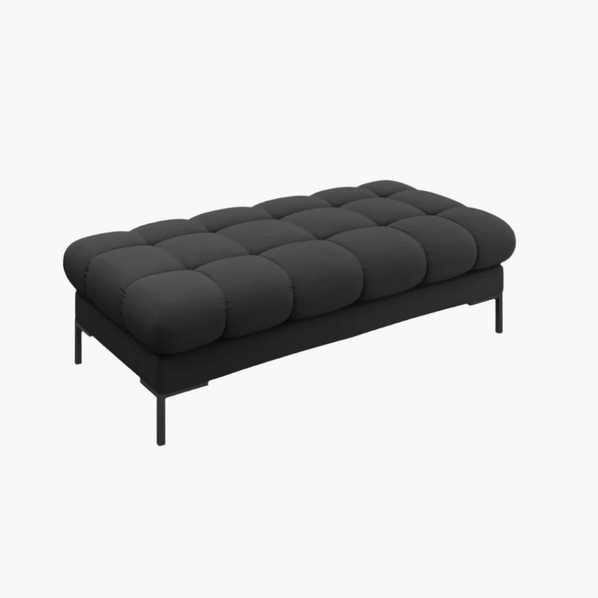 Mamaia fabric bench with black legs