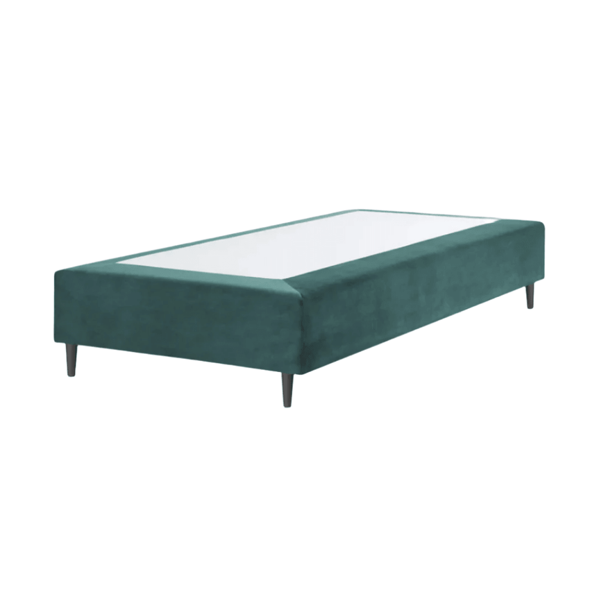 Whale velvet bed frame 90x200 with black legs