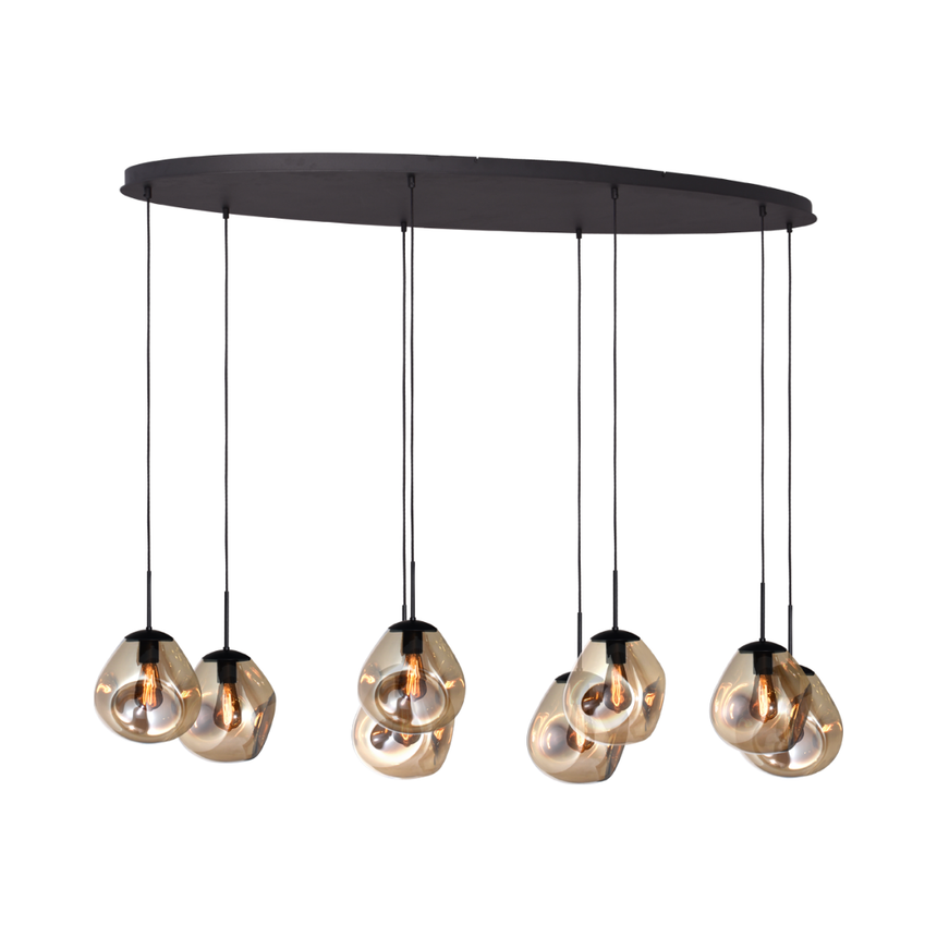 Lava 8 izzós arany üveg függőlámpa