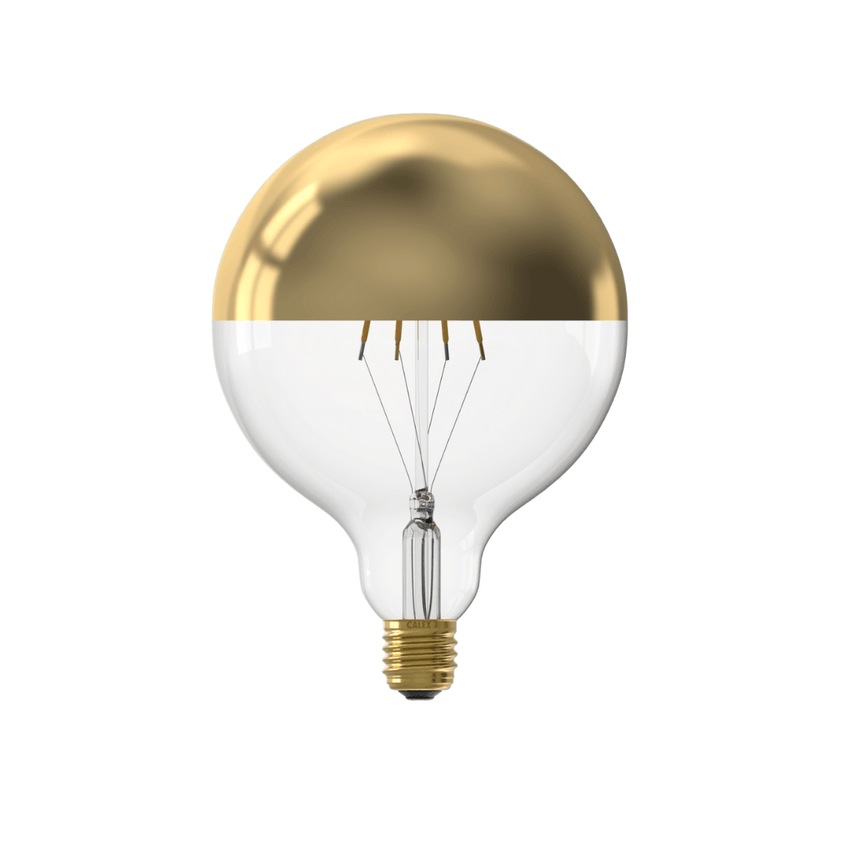 Led Top mirror G125 Gold Straight bulb, LED E27