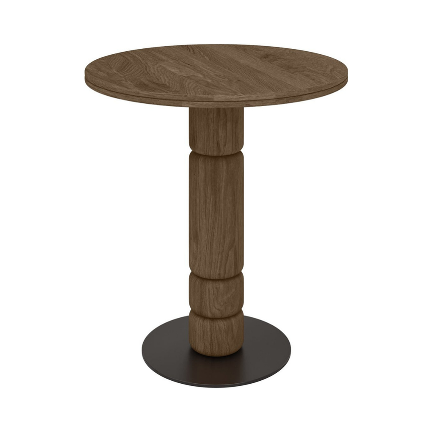 Beads stone effect dining table Ø70