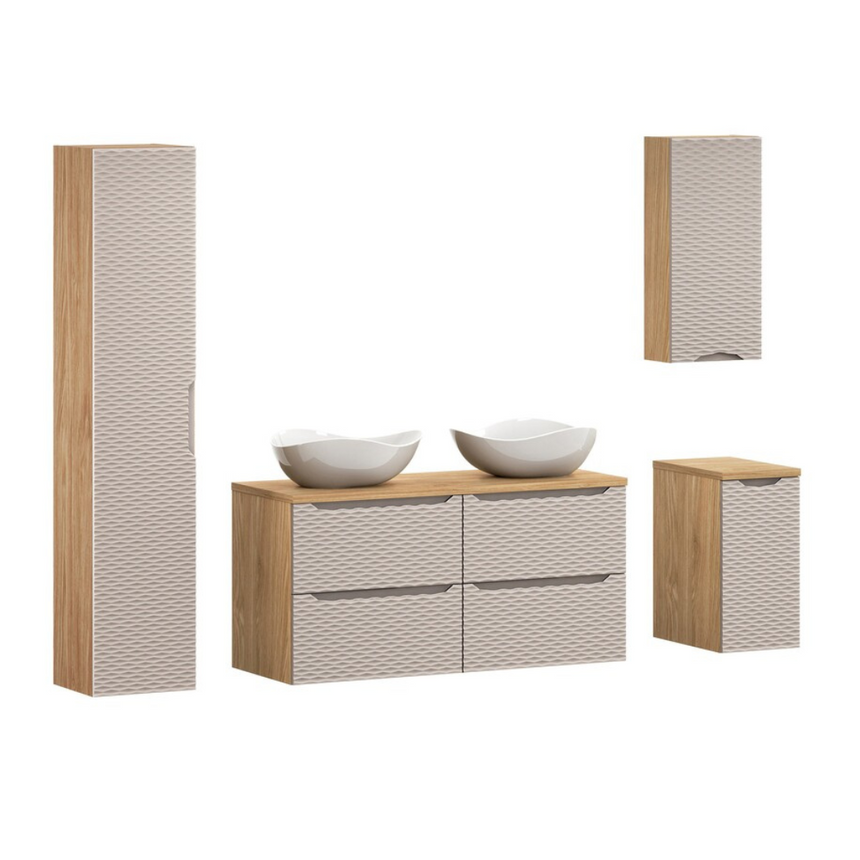 Baggy woven chenille pouf