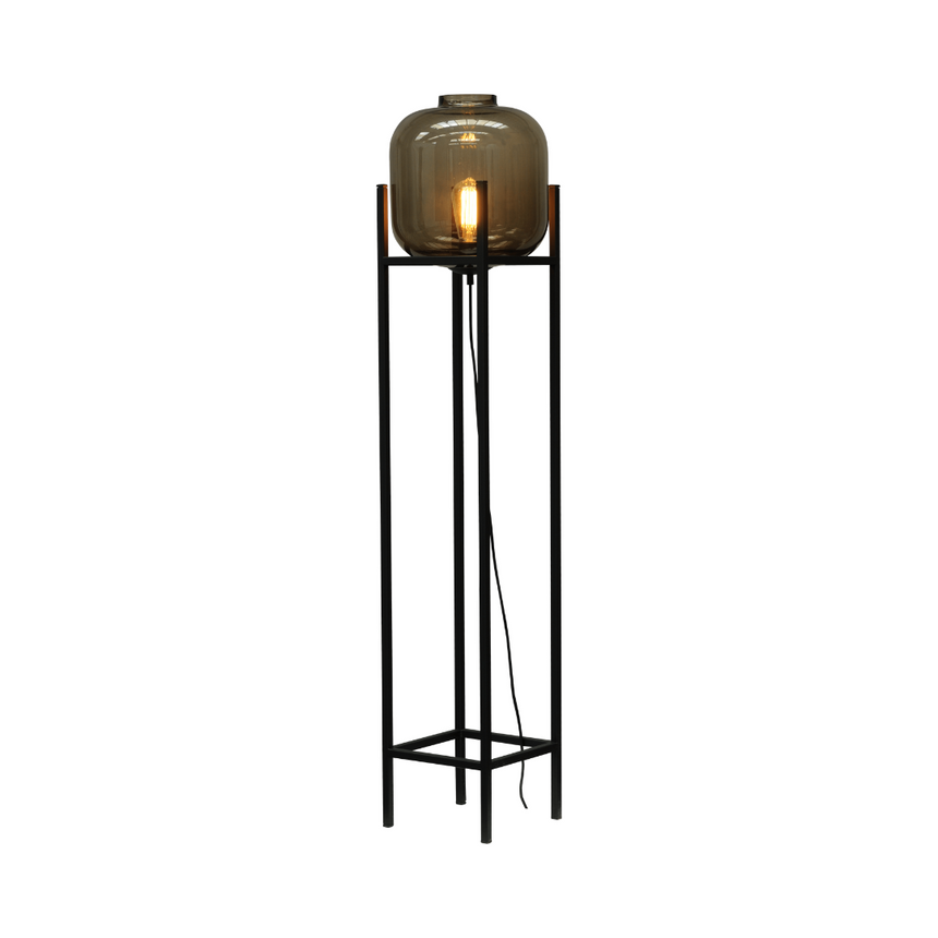 Lava 3-bulb dark gray glass pendant lamp