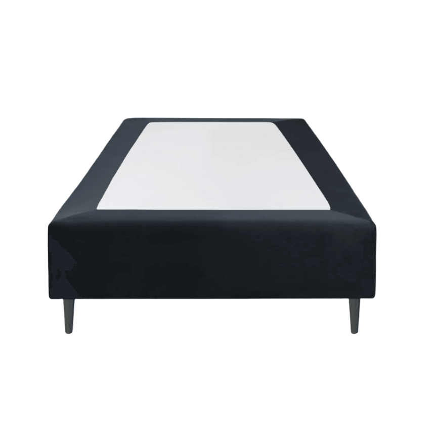 Whale velvet bed frame 90x200 with black legs