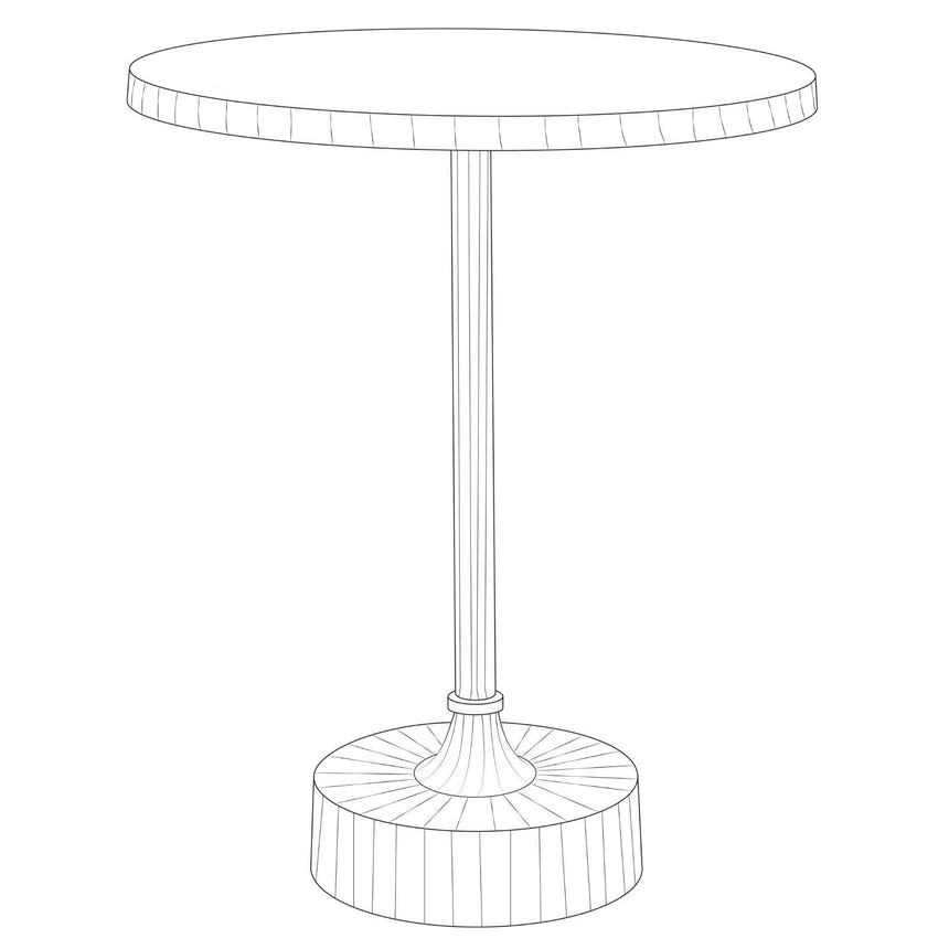 Mace antik fém bisztróasztal-4