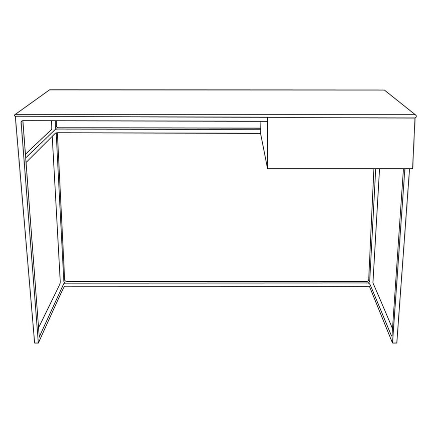 Antik fém íróasztal-8