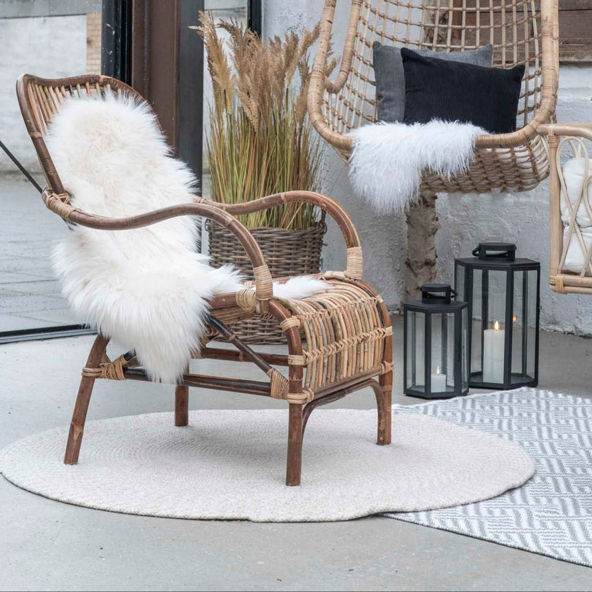 Menorca kerek PP kerti szőnyeg