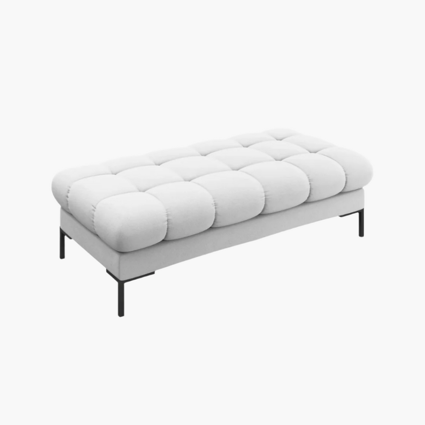 Mamaia fabric bench with black legs
