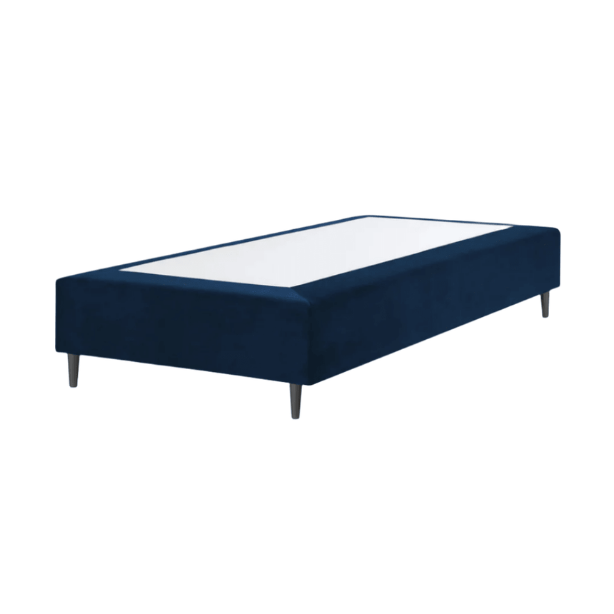 Whale velvet bed frame 90x200 with black legs