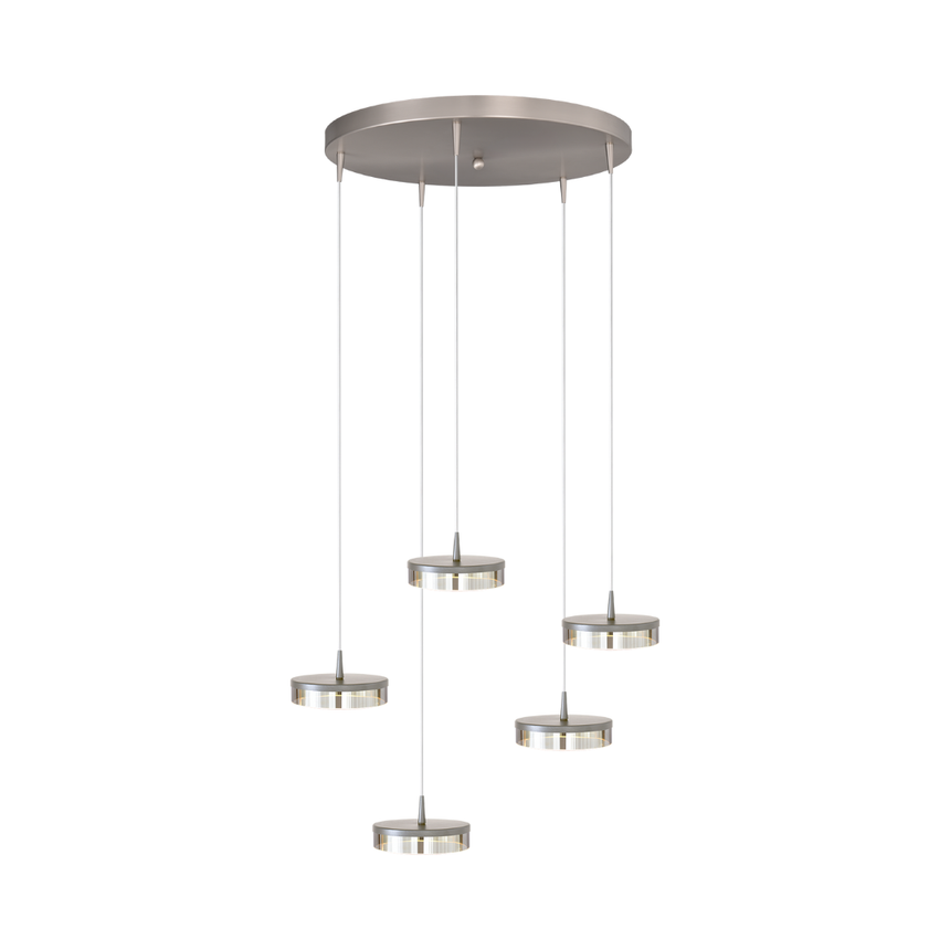 Imperia glass nickel pendant lamp