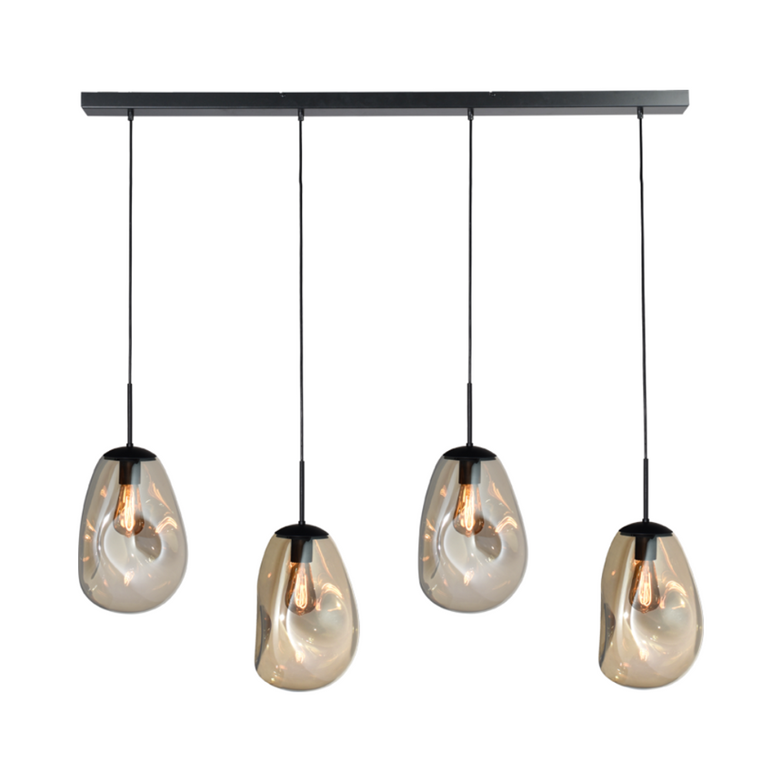 Lava 4 izzós arany üveg függőlámpa