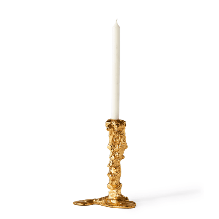 Drip metal candle holder 25cm