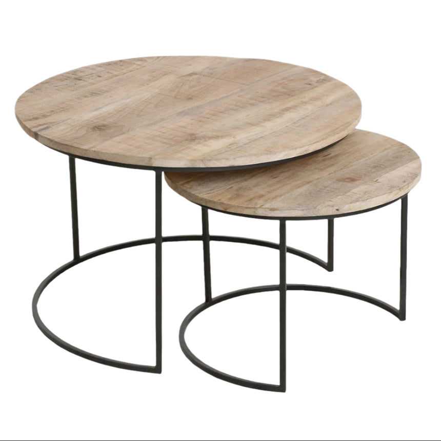 Vintage fa dohányzóasztal szett