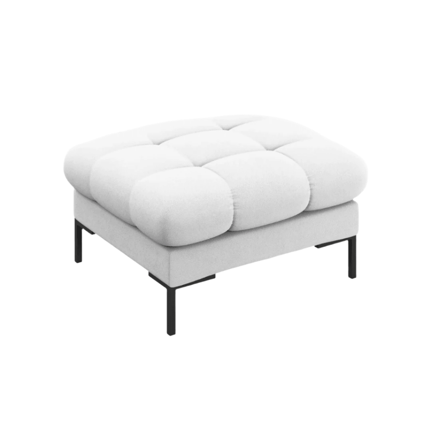 Mamaia fabric pouf with black legs
