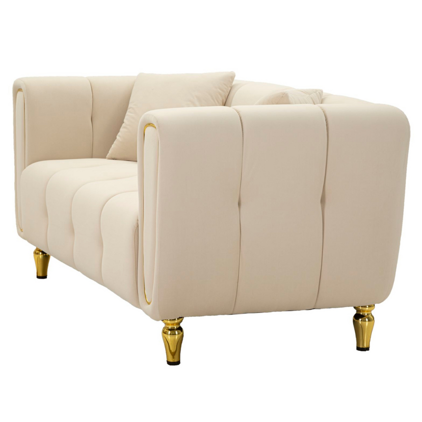 Alma 2-seater velvet sofa