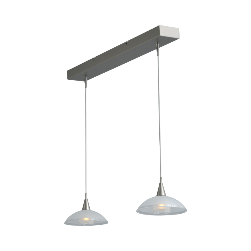 Melani üveg nikkel függőlámpa