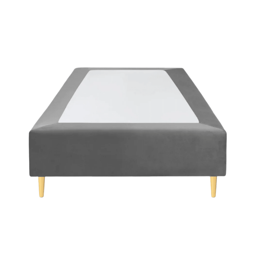 Whale velvet bed frame 90x200 with gold legs