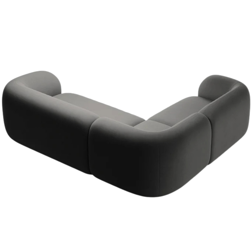 Kate bársony sarokkanapé balos 252x220