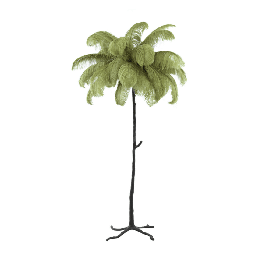 Feather floor lamp