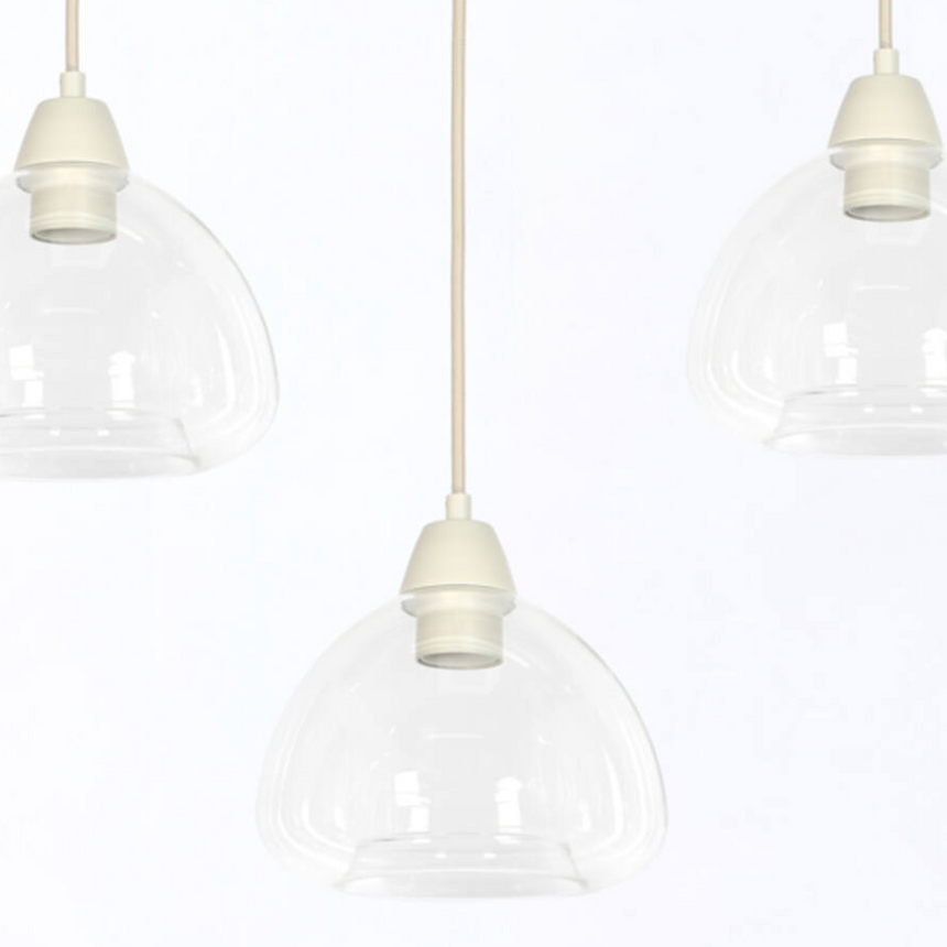 Bisho glass pendant lamp 5 bulbs