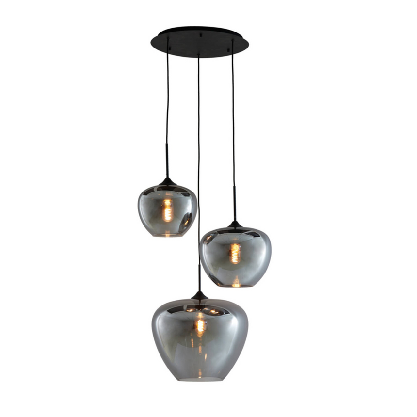 Mayson üveg függőlámpa 3 izzó