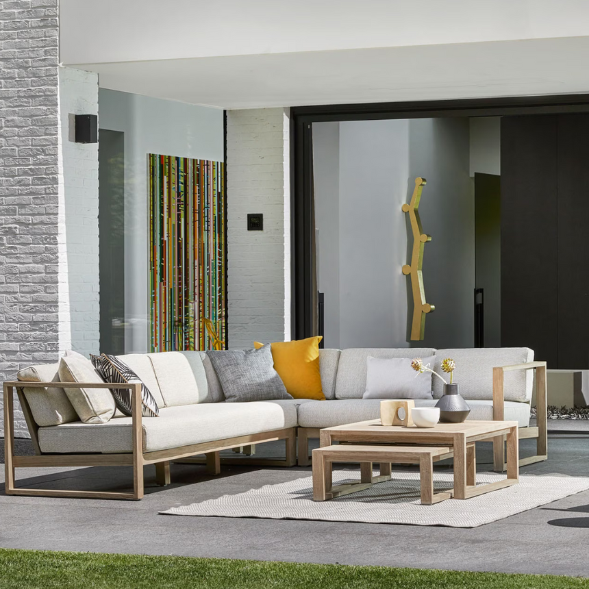 Antigua fa kerti kanapé sarokelem