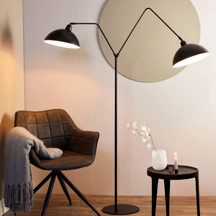 Orion metal floor lamp 2 bulbs
