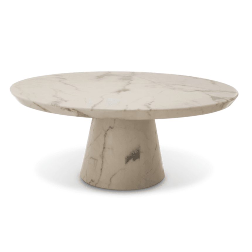 Disc stone coffee table