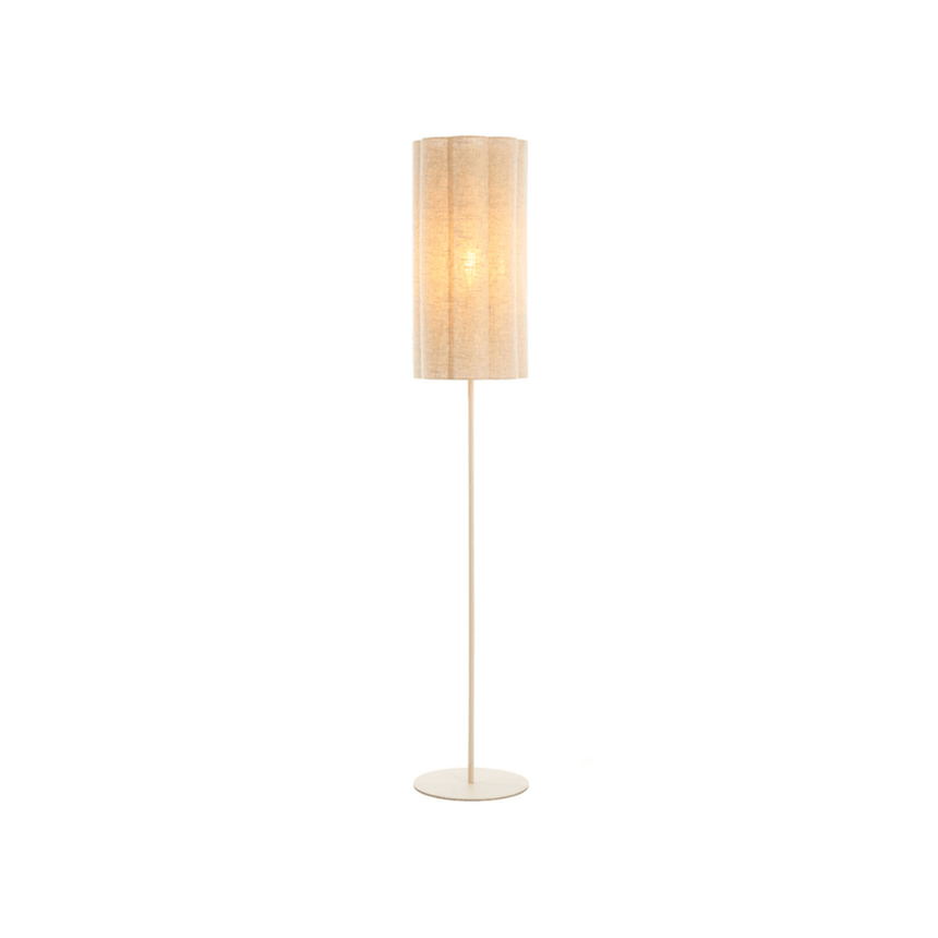 Fringe fabric floor lamp