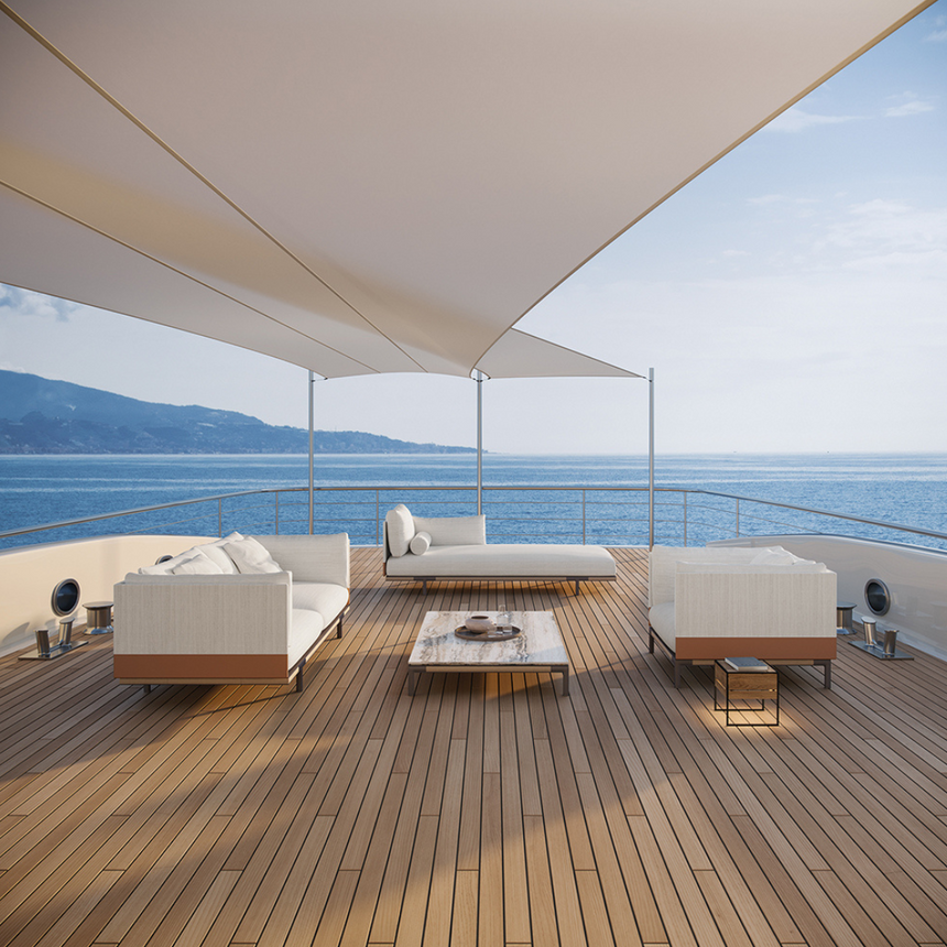 Kilt garden coffee table