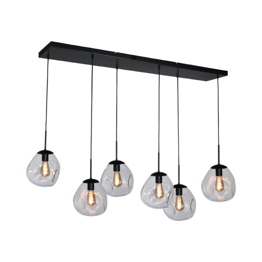 Lava 6 izzós átlátszó üveg függőlámpa