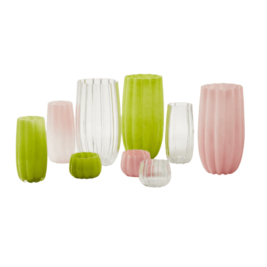 Melon glass candle holder