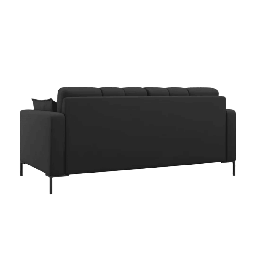 Mamaia 2-seater fabric sofa with black legs