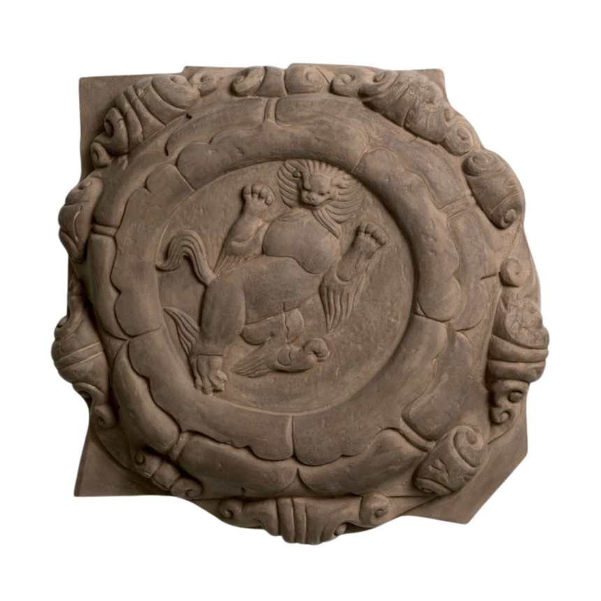 Jasper round metal flower pot medium