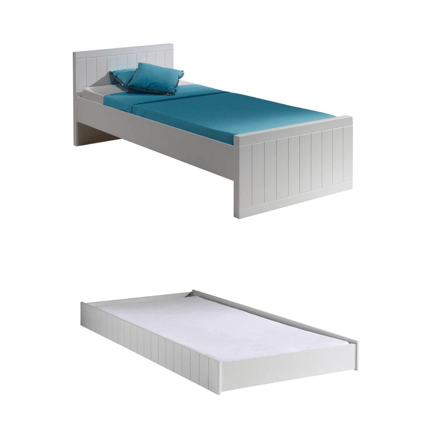 Robin wooden children's bed 90x200 with bed linen holder