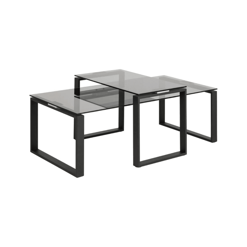 Katrine glass coffee table 115x69 set