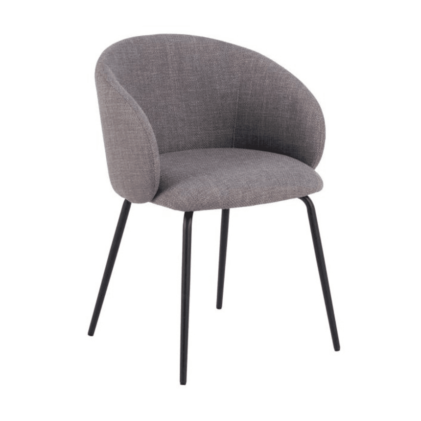 Eleanor fabric chair with black legs