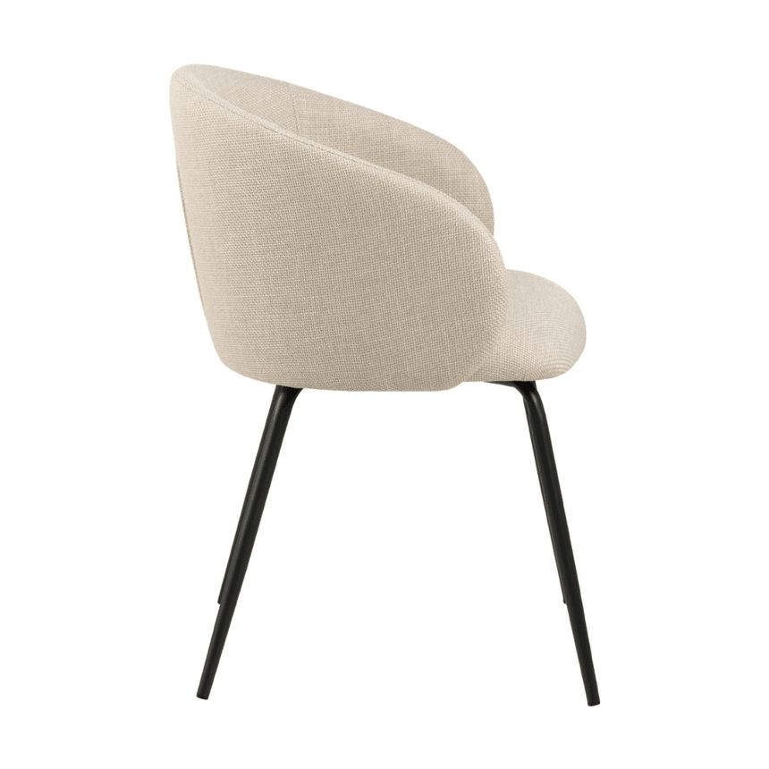 Eleanor fabric chair with black legs