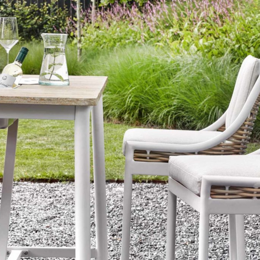 Milou metal garden bar stool