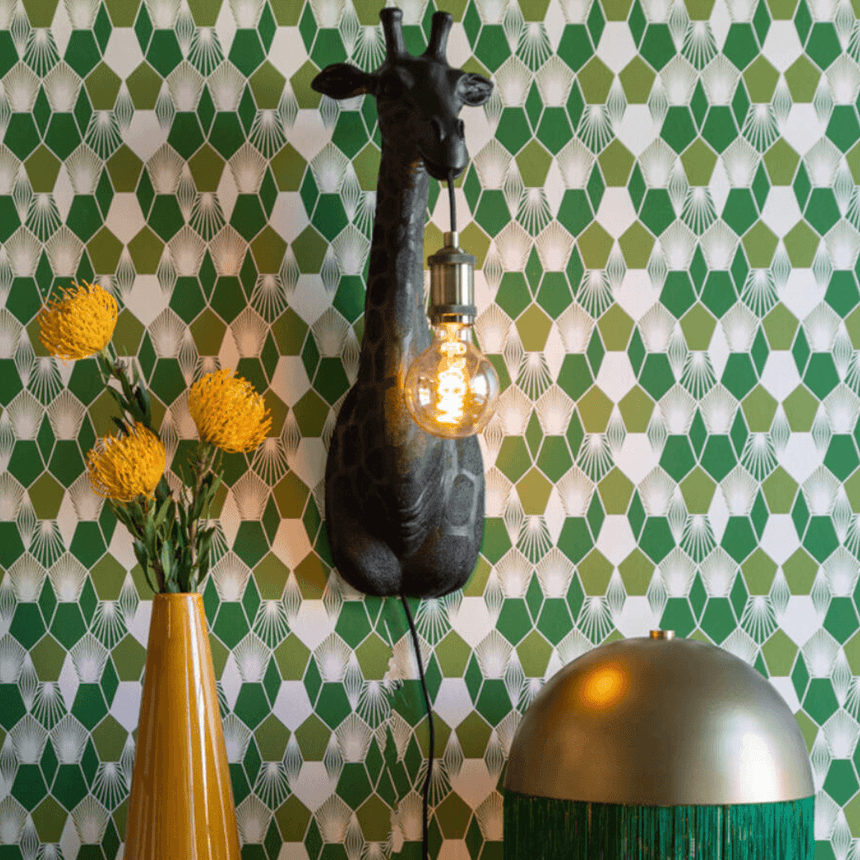 Giraffe resin wall lamp