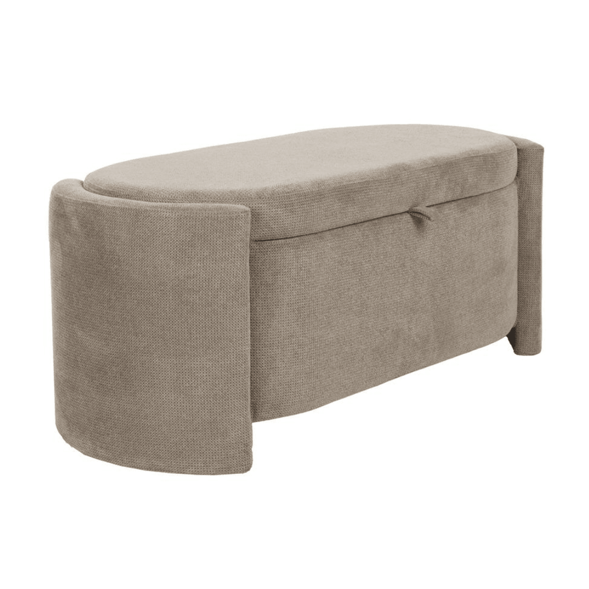 Miro fabric bench with storage